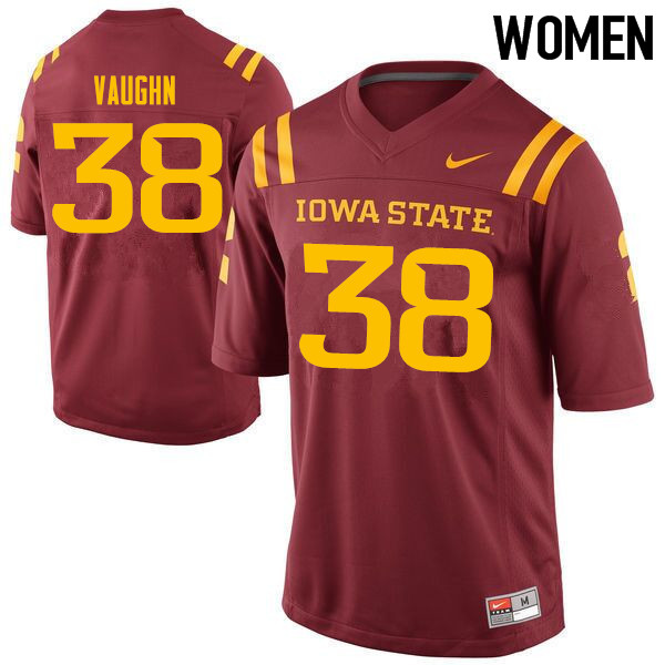 Women #38 Gerry Vaughn Iowa State Cyclones College Football Jerseys Sale-Cardinal